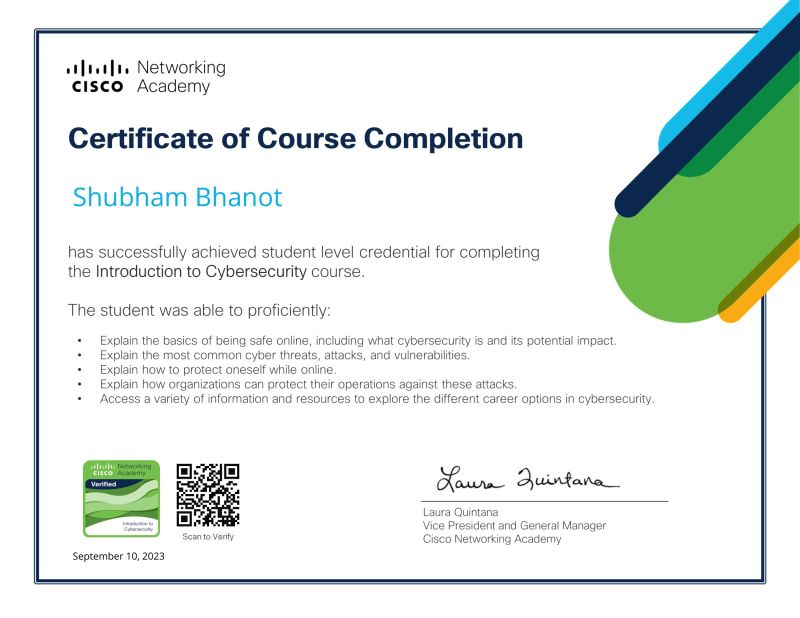 Intro to CyberSec Cisco